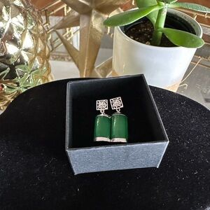 🍏JADE “Good Fortune” Dangle Earrings 🍏